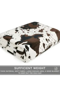 Hot Dear-Lover Cow Spots Plush Blanket Multicolour