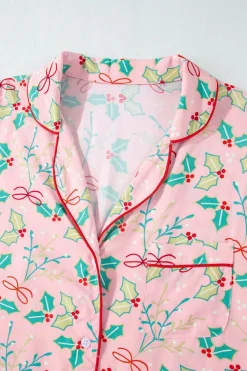 Outlet Dear-Lover Floral Christmas Pajamas Set Multicolour