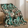 Best Dear-Lover Western Style Pattern Large Flannel Blanket Multicolour