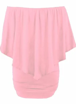 Fashion Dear-Lover Multiple Dressing Layered Mini Poncho Dress Pink