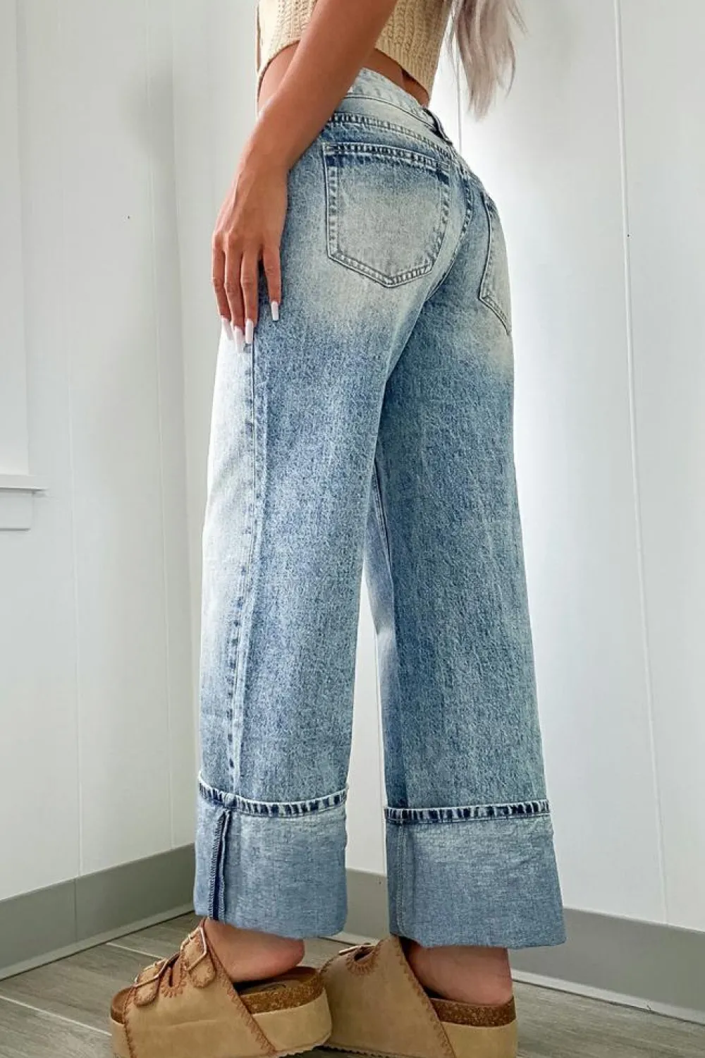 Best Dear-Lover High Rise Button Zip Fly Medium Wash Jeans Myosotis