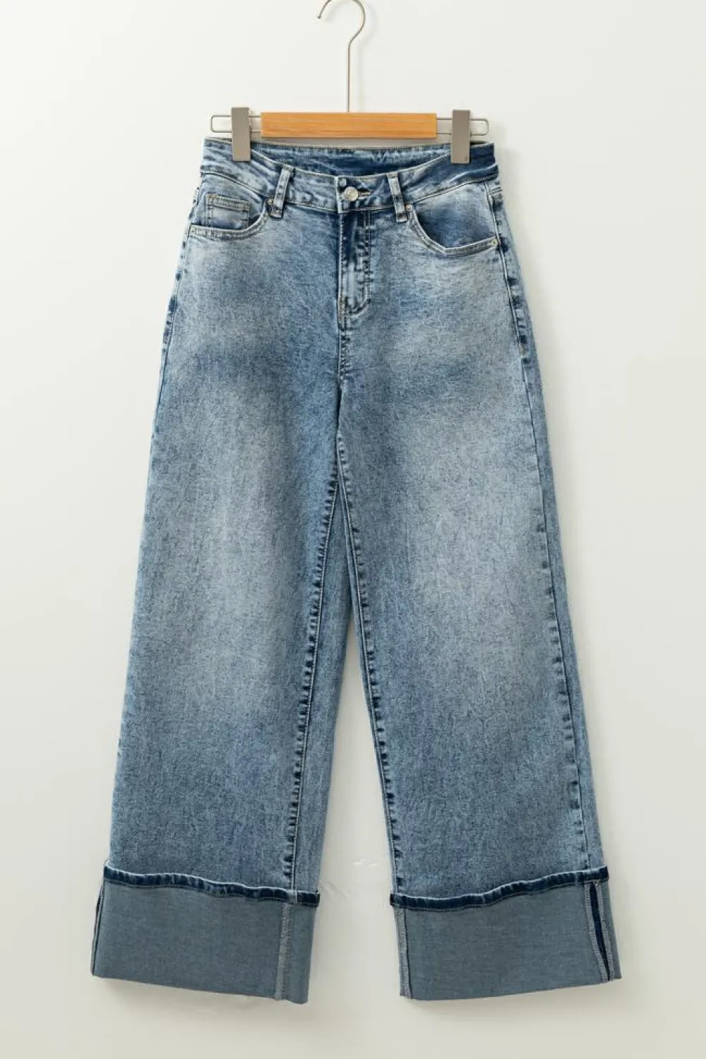 Best Dear-Lover High Rise Button Zip Fly Medium Wash Jeans Myosotis