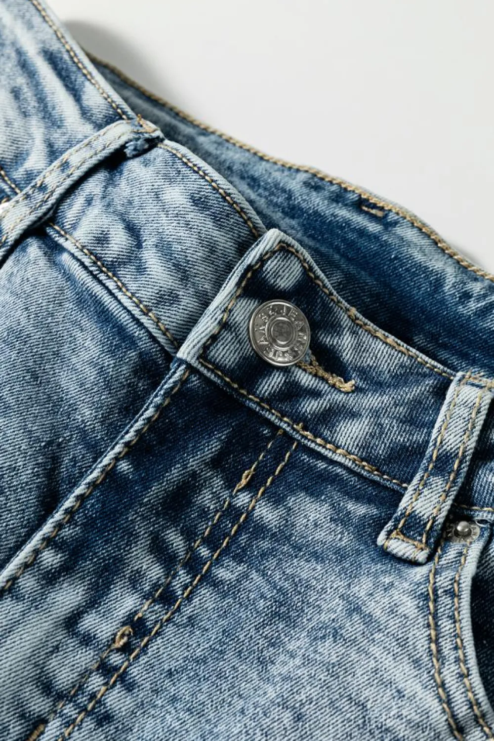 Best Dear-Lover High Rise Button Zip Fly Medium Wash Jeans Myosotis