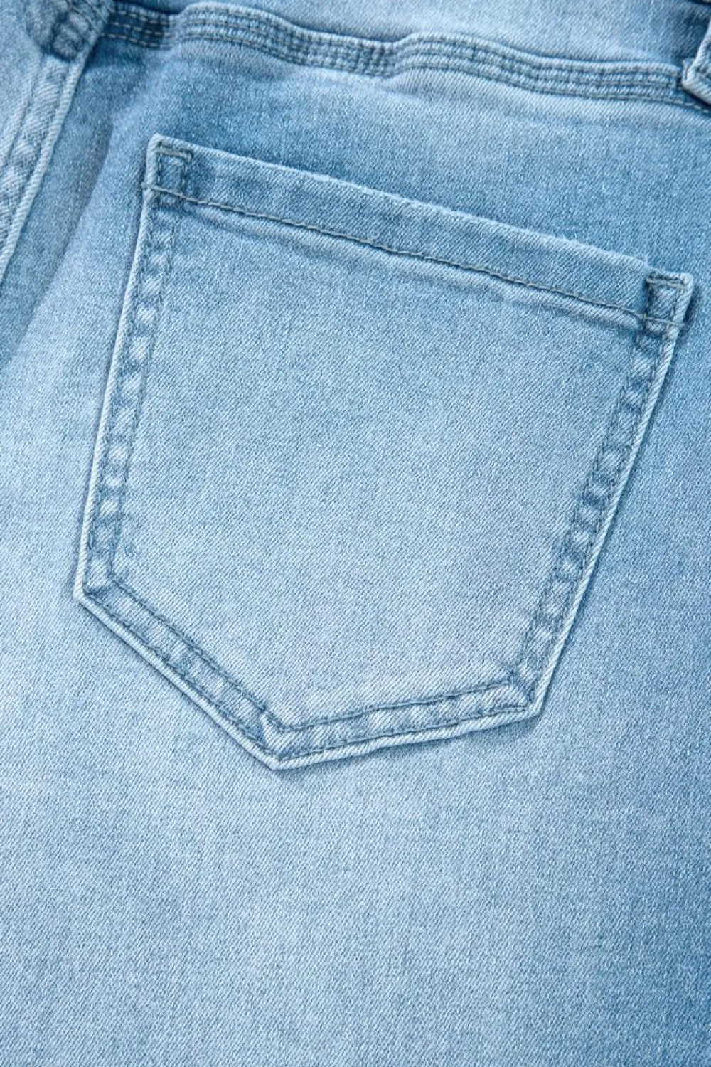 Hot Dear-Lover High Rise Shift Slit Leg Straight Jeans Myosotis