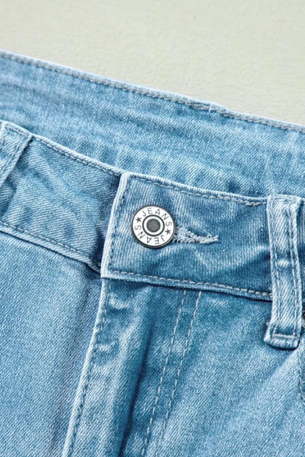 Hot Dear-Lover High Rise Shift Slit Leg Straight Jeans Myosotis