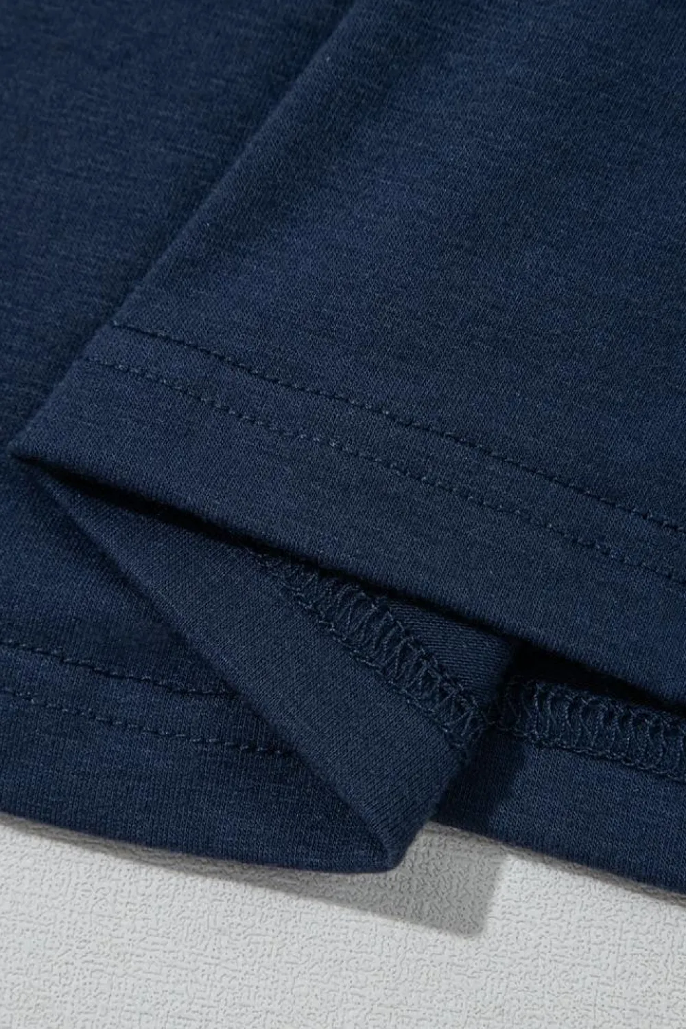 Clearance Dear-Lover Contrast Lace Raglan Sleeve Pleated Detail Shift Dress Navy Blue