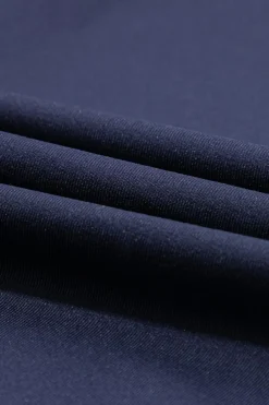 Fashion Dear-Lover Drawstring Waist Pocketed Joggers Navy Blue