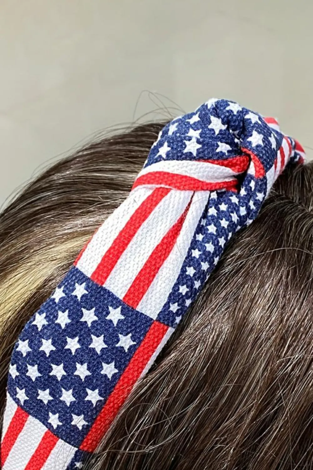 Discount Dear-Lover Flag Day Knotted Headband Navy Blue