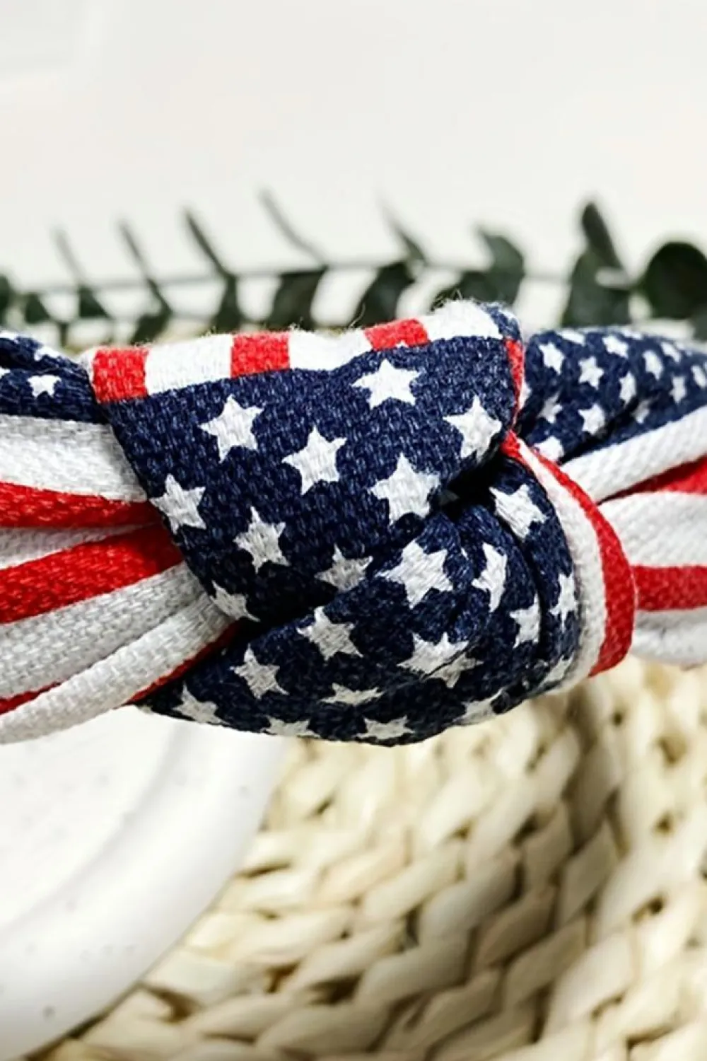 Discount Dear-Lover Flag Day Knotted Headband Navy Blue