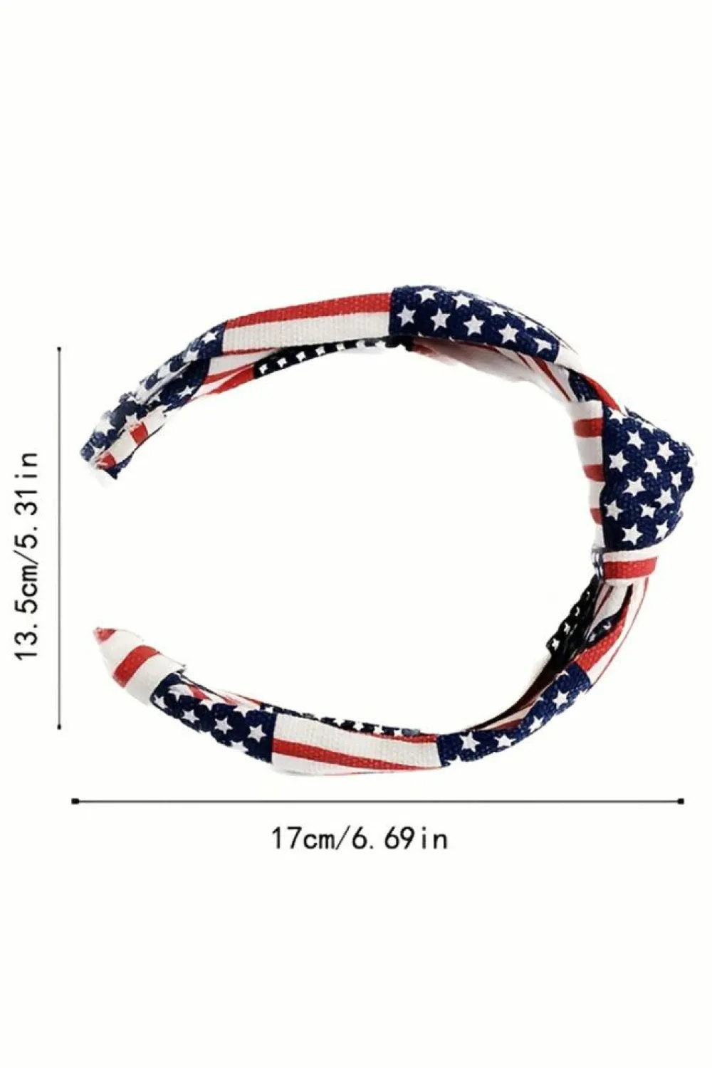 Discount Dear-Lover Flag Day Knotted Headband Navy Blue