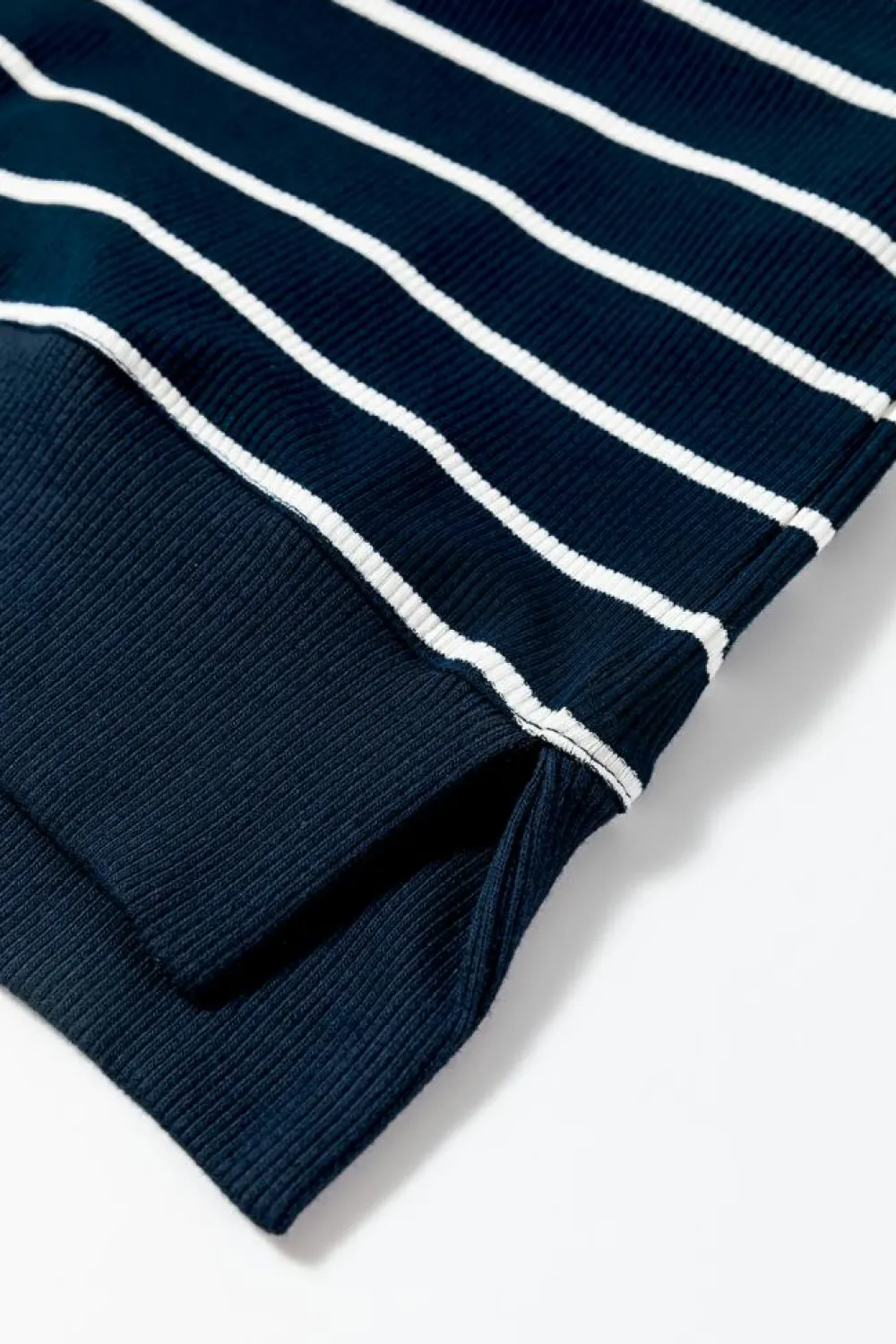 Hot Dear-Lover Quarter Zip Collared Cap Sleeve Mini Dress Navy Blue