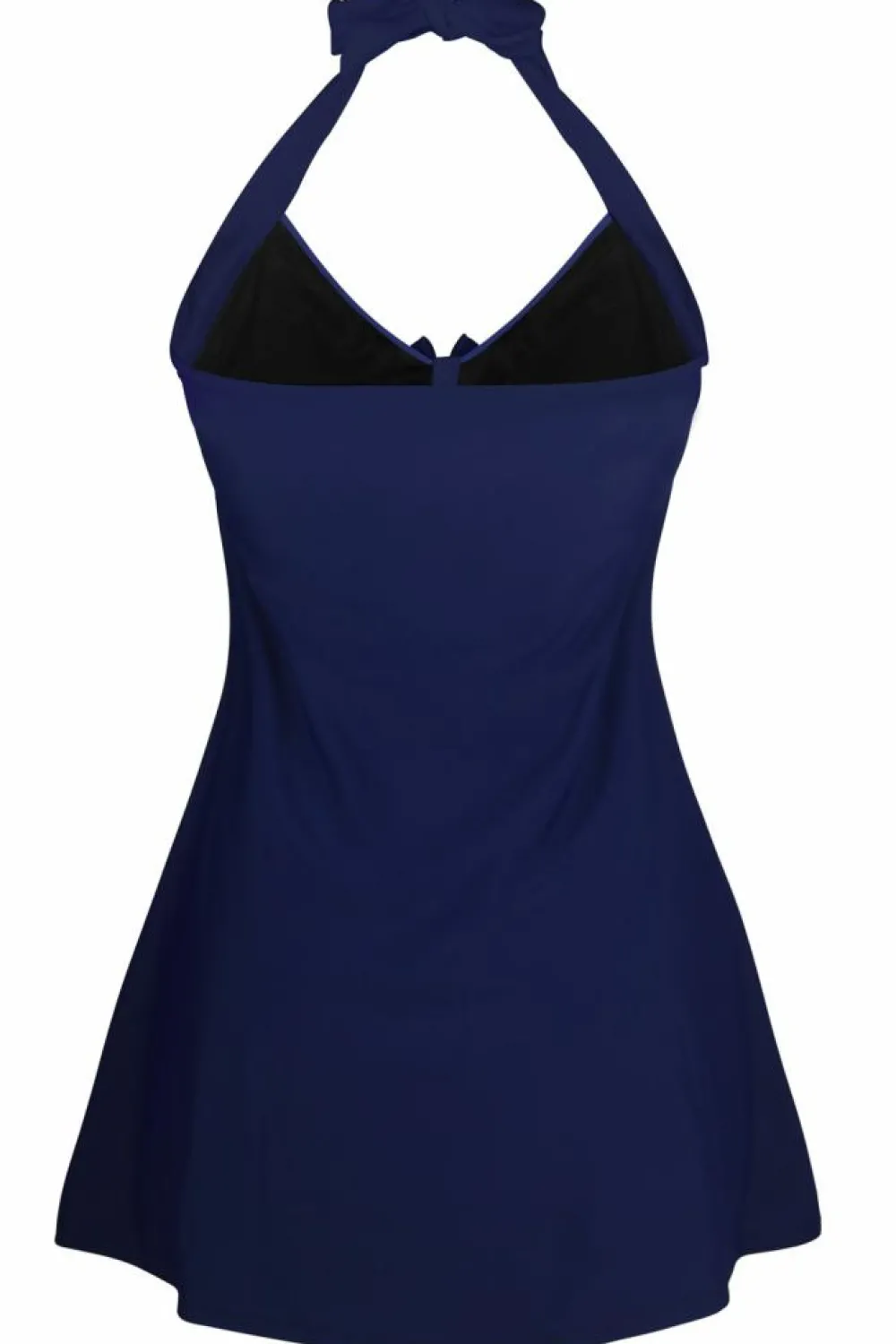 Outlet Dear-Lover Navy White Stripes One-piece Swimdress Blue white stripes