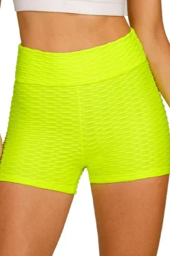 Hot Dear-Lover Neon Anti-Cellulite Workout Yoga Shorts Green