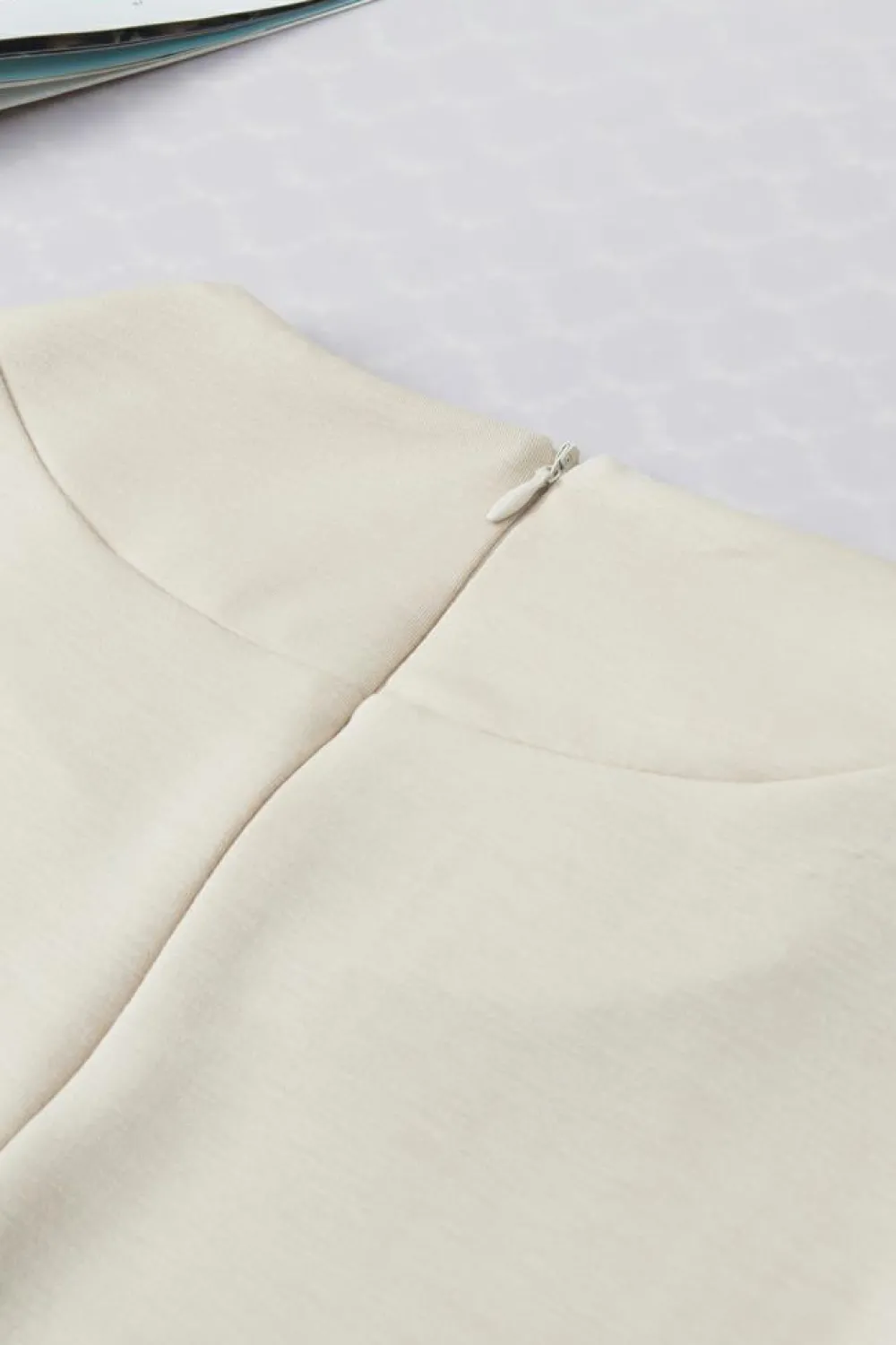 Discount Dear-Lover Plain Crew Neck Loose Fit Casual Top Oatmeal