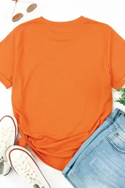 Best Dear-Lover Be The Sunshine Graphic Crewneck T Shirt Orange