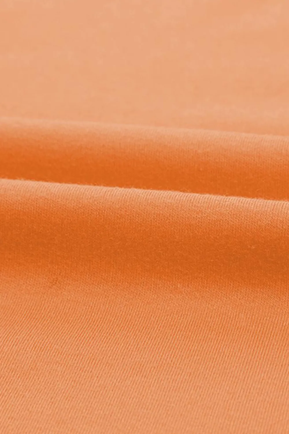 Outlet Dear-Lover Plain Crew Neck Long Sleeve Top Orange