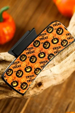 Discount Dear-Lover Trick or Treat Halloween Print Hair Clip Orange