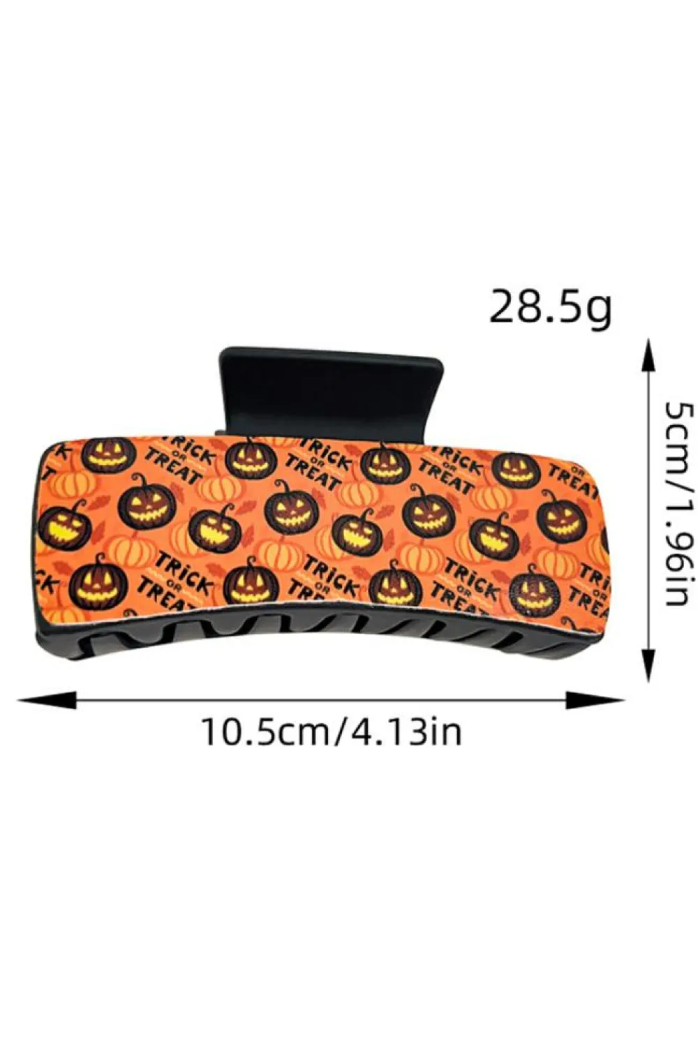 Discount Dear-Lover Trick or Treat Halloween Print Hair Clip Orange
