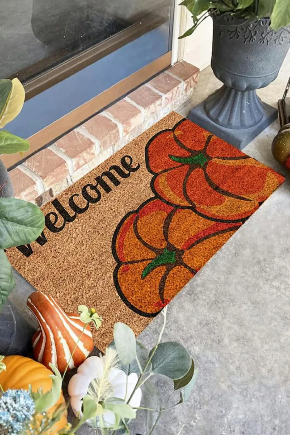Best Dear-Lover Welcome Thanksgiving Pumpkin Graphic Ground Mat Orange