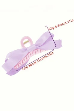 Sale Dear-Lover Bow Decor Large Hair Claw Clip Orchid Petal