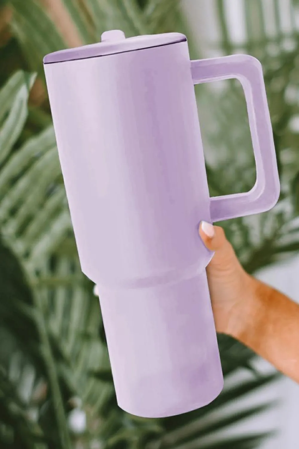 Discount Dear-Lover Frosted Stainless Handle Large Vacuum Cup with Straw 40oz Orchid Petal