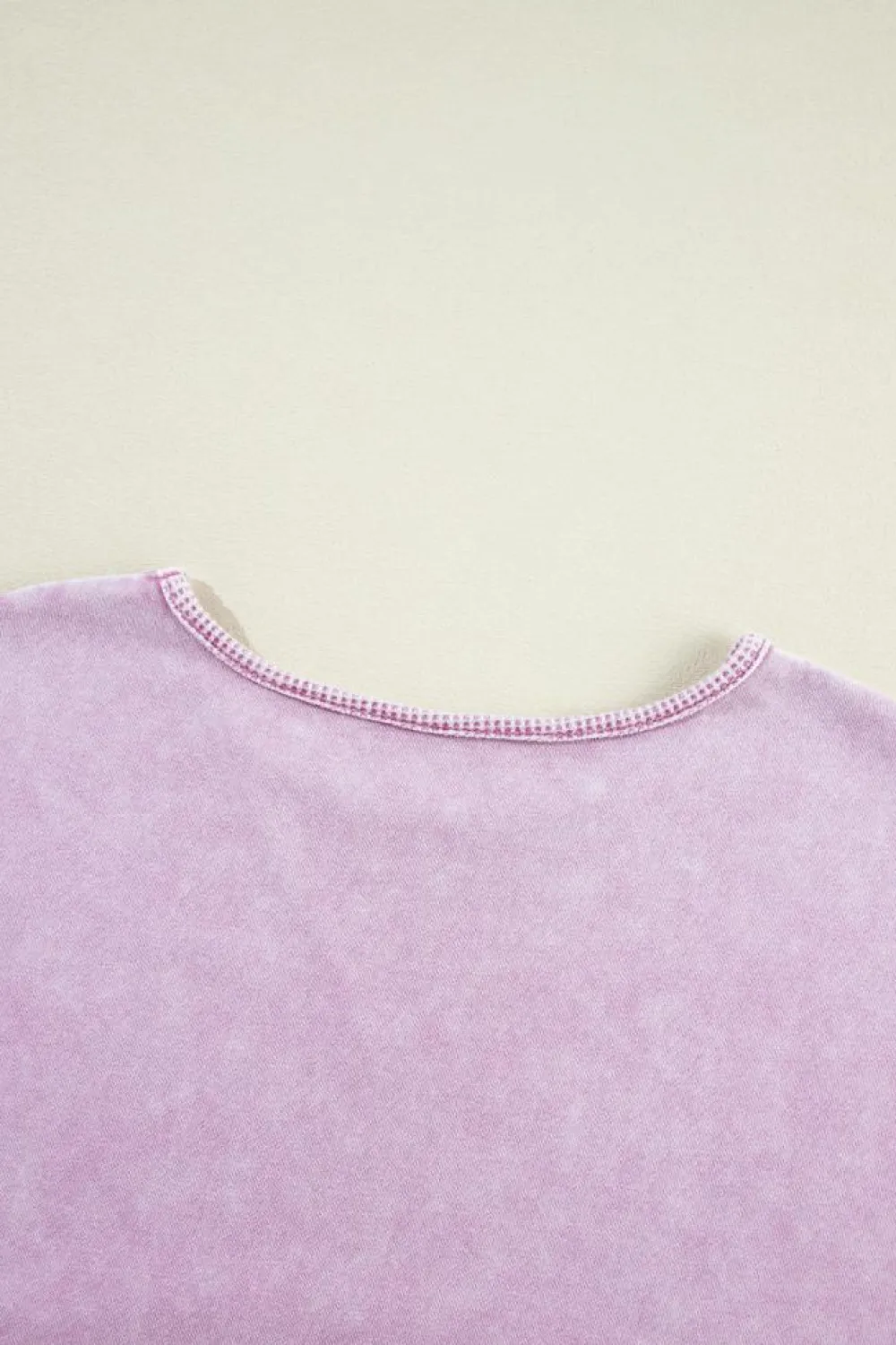Online Dear-Lover Mineral Wash Drop Shoulder Pullover Sweatshirt Orchid Petal