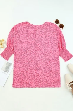 Outlet Dear-Lover Oversized Puff Sleeve Blouse Leopard
