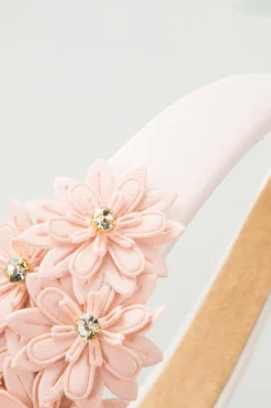 New Dear-Lover Multi Layer Flower Rhinestone Wide Headband Pale Chestnut