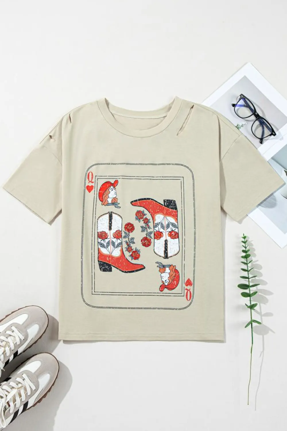 Best Dear-Lover Cowgirl Queen Graphic Tee Parchment