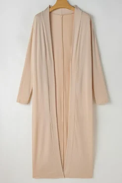 Online Dear-Lover Split Long Cardigan and Skinny Pants Lounge Set Parchment