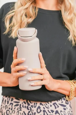 Hot Dear-Lover Stainless Steel Sports Water Bottle 32OZ Parchment