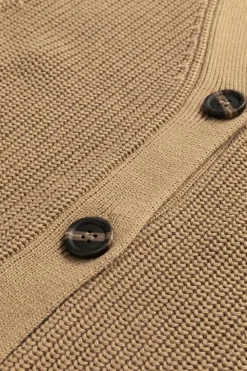 Hot Dear-Lover V Neck Buttoned Front Sweater Vest Parchment