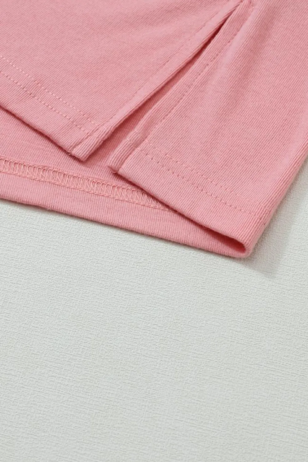 Clearance Dear-Lover Colorblock Striped Bishop Sleeve Top Peach Blossom