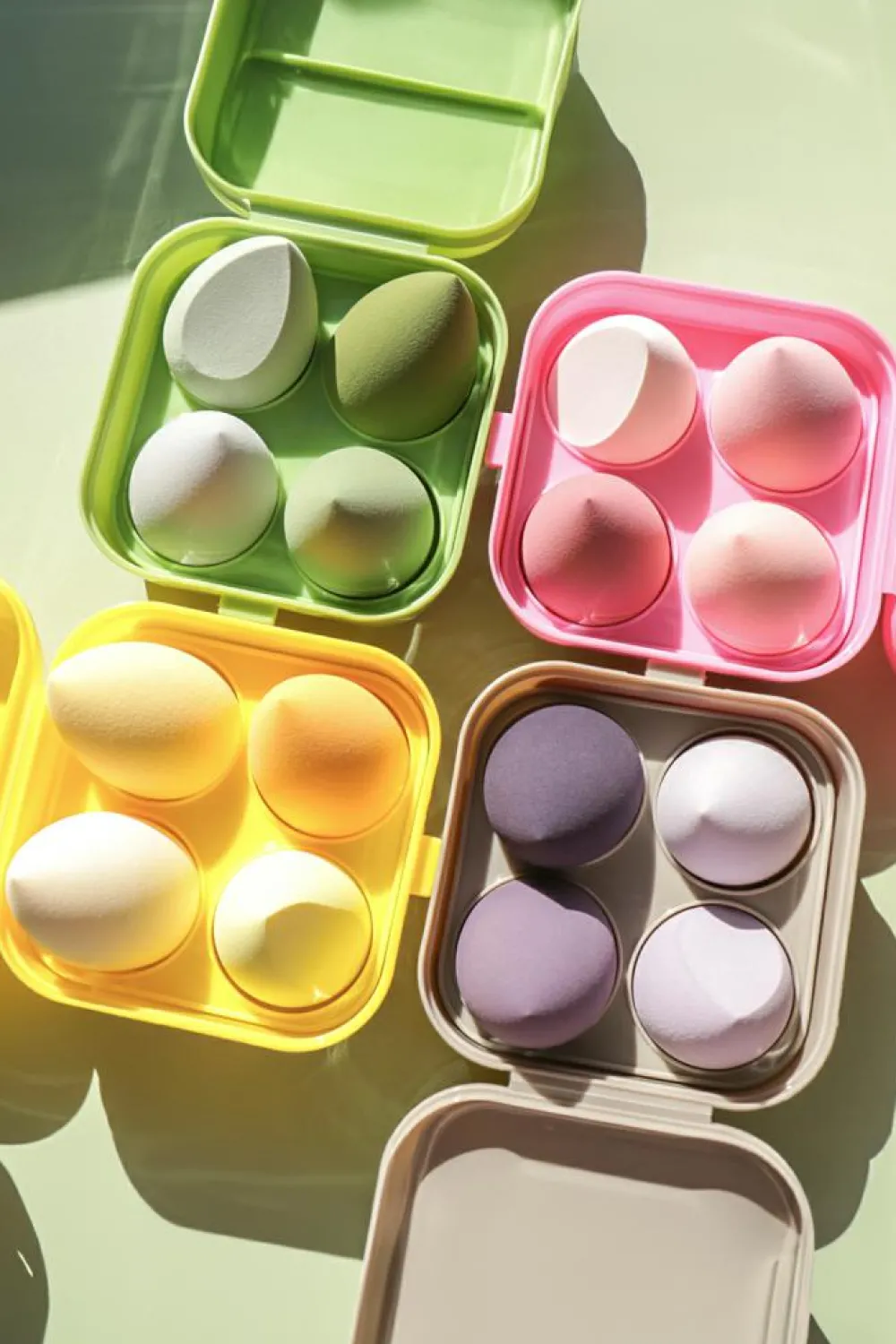Online Dear-Lover 4pcs Water Drop Shape Makeup Sponge Peach Blossom