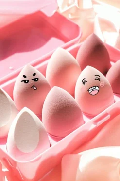 Online Dear-Lover 4pcs Water Drop Shape Makeup Sponge Peach Blossom