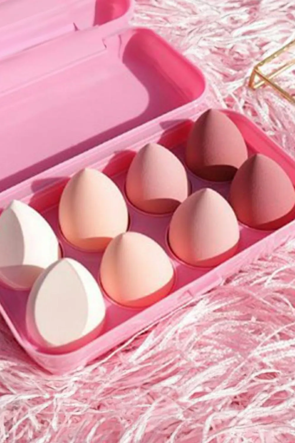 Online Dear-Lover 4pcs Water Drop Shape Makeup Sponge Peach Blossom