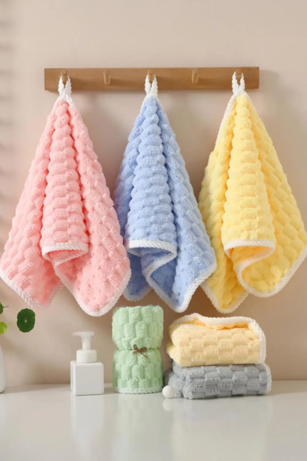 Online Dear-Lover Textured Soft Bath Towel Peach Blossom