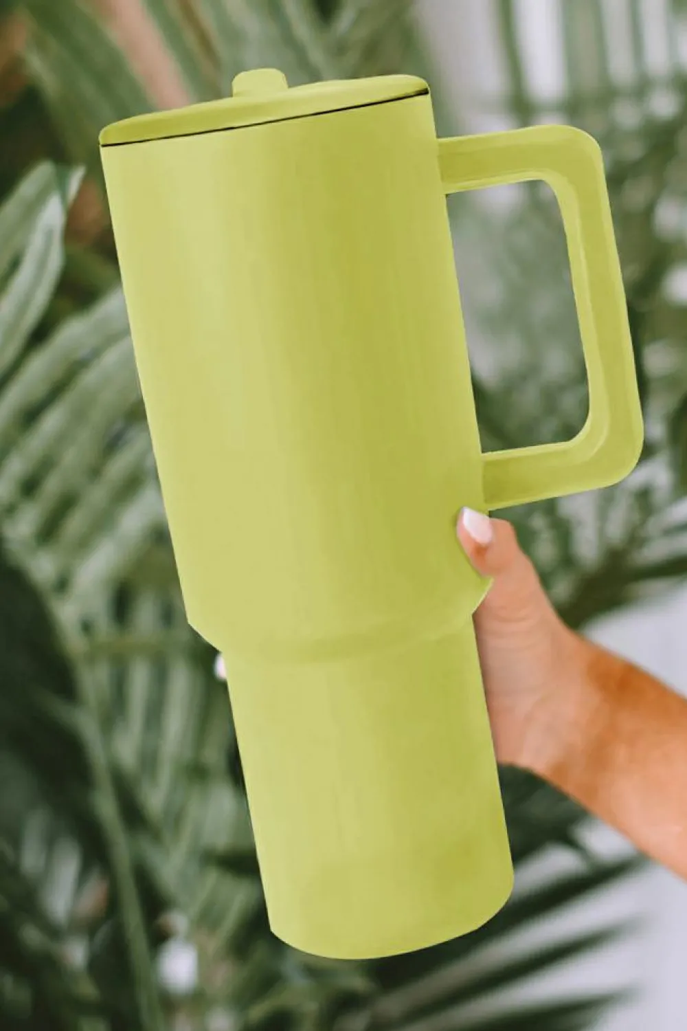 Outlet Dear-Lover Frosted Stainless Handle Large Vacuum Cup with Straw 40oz Pear Green