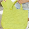 Hot Dear-Lover Woven Hand Bag with Pouch Pear Green
