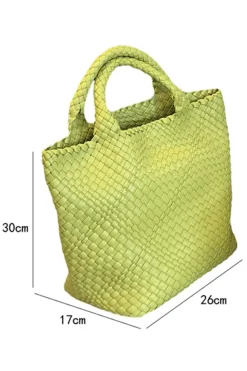 Hot Dear-Lover Woven Hand Bag with Pouch Pear Green