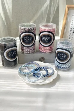 Clearance Dear-Lover 15 pcs/box Elastic Braided Hair Tie Phalaenopsis