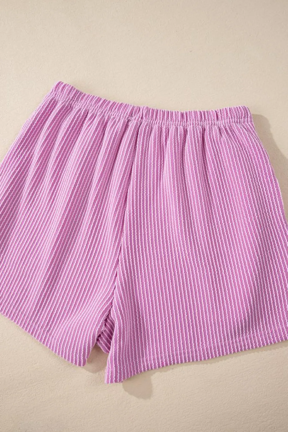 Sale Dear-Lover Corded Knit Long Sleeve Top and High Waist Shorts Set Phalaenopsis