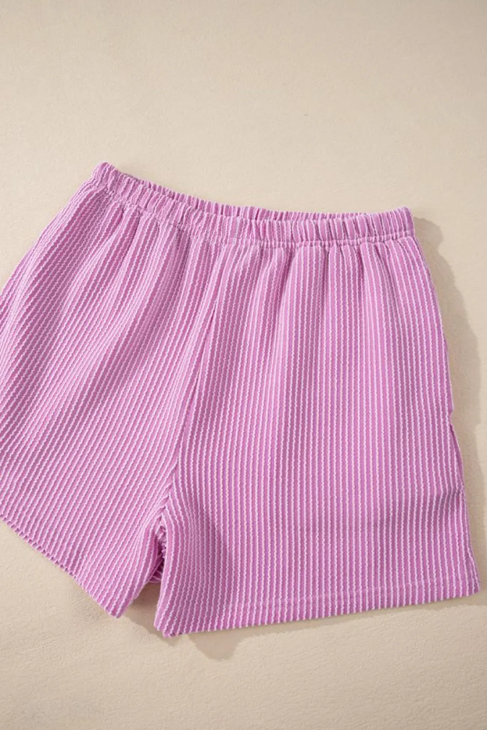 Sale Dear-Lover Corded Knit Long Sleeve Top and High Waist Shorts Set Phalaenopsis