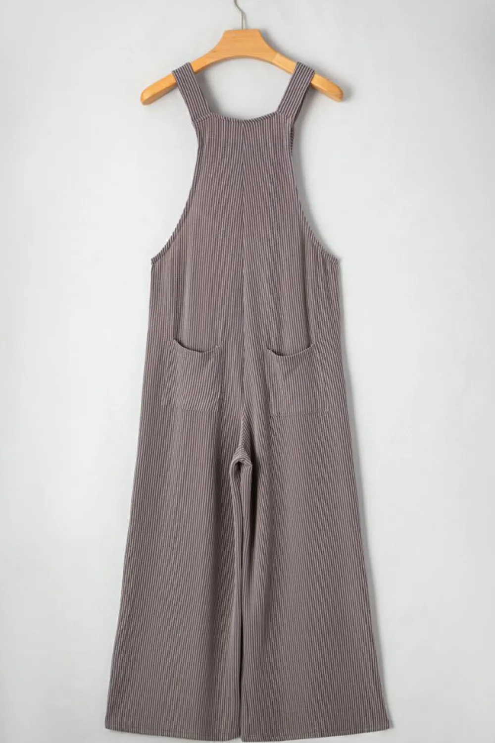 Clearance Dear-Lover Corded Adjustable Straps Wide Leg Loose Overall Philippine Gray