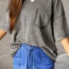 Online Dear-Lover Mineral Wash Half Sleeve Boyfriend Vintage T Shirt Philippine Gray