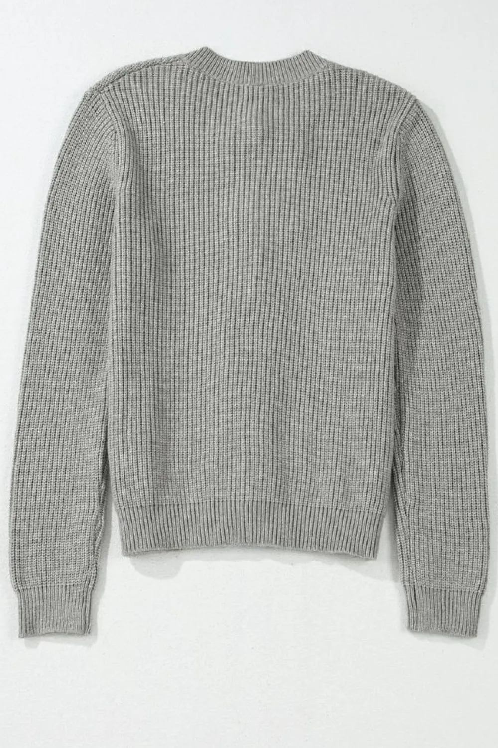 Hot Dear-Lover Ribbed Knit Bow Front Buttoned Cardigan Philippine Gray