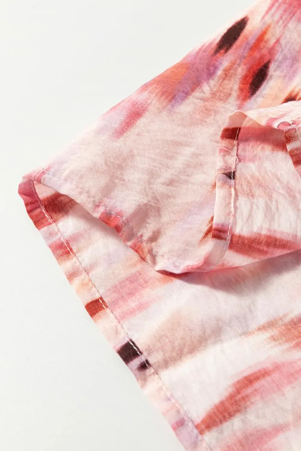 New Dear-Lover Abstract Watercolor Tie Dye Tiered Maxi Skirt Pink