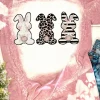 Sale Dear-Lover Bleached Tie-dye Easter Rabbits Graphic T Shirt Pink