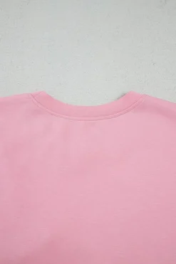 Outlet Dear-Lover Bow Applique Half Sleeve T-shirt Pink