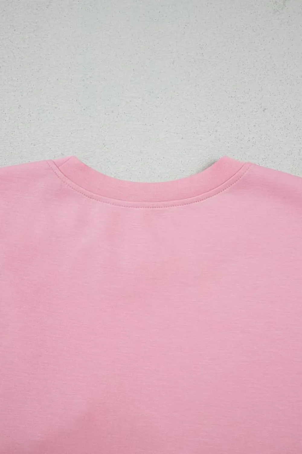 Outlet Dear-Lover Bow Applique Half Sleeve T-shirt Pink